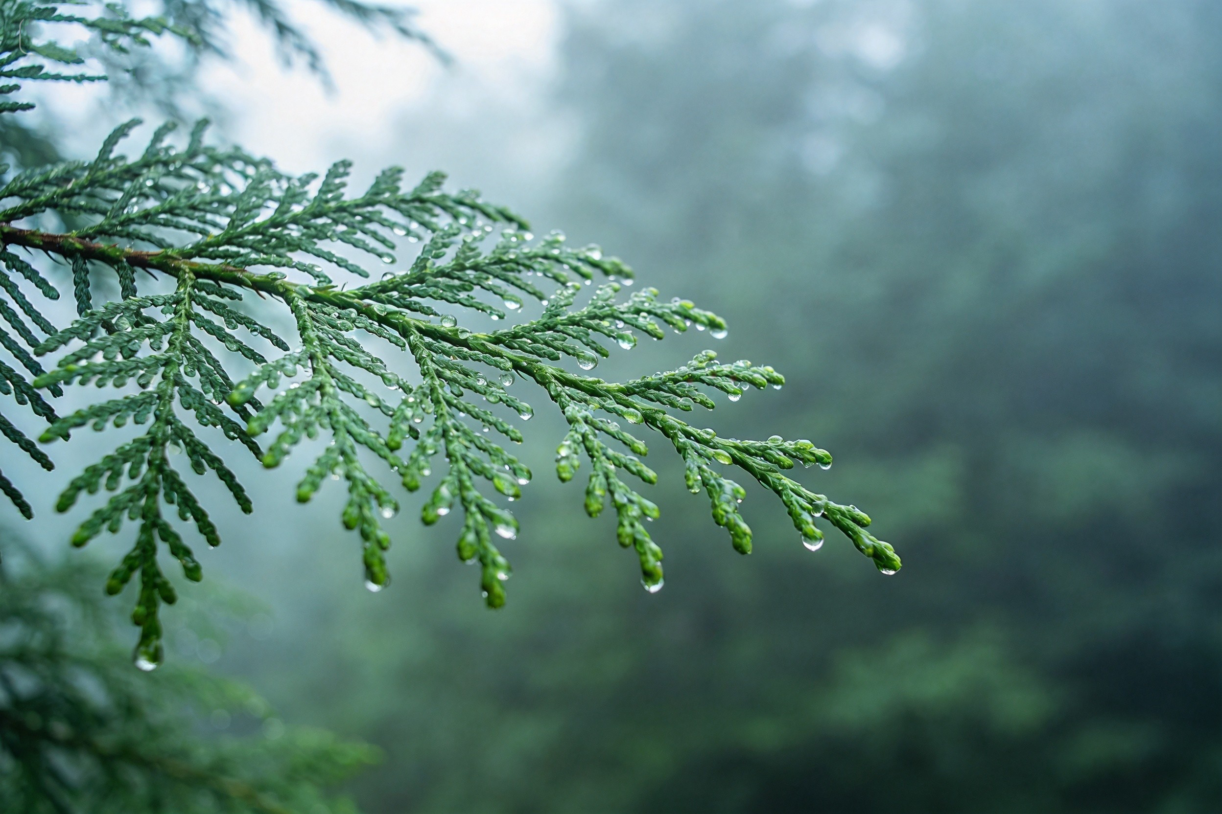 Platycladus forest close-up